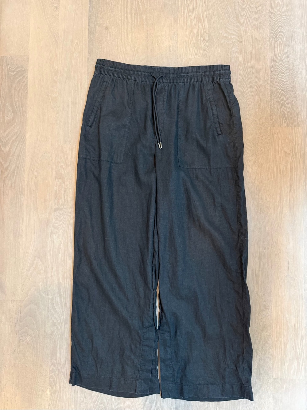 Athleta Retreat Linen High Rise Linen pants, EUC, black, XL